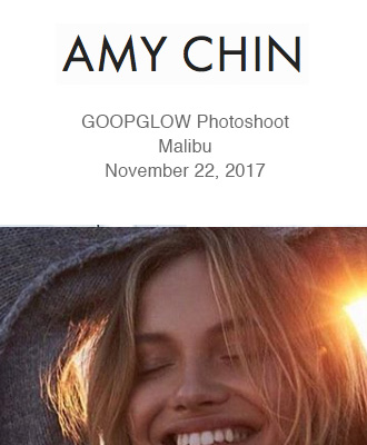 Amy Chin Beauty GoopGlow Photoshoot using Saison Organic Skin Care